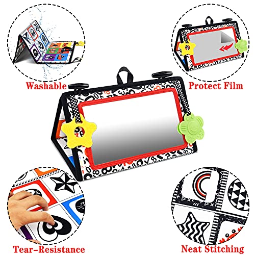 Dr.Rapeti Tummy Time Floor Mirror Baby Floor Mirror High Contrast Baby