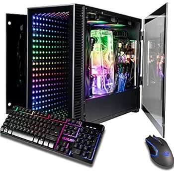CUK Continuum Mini Monoblock Open Loop Gaming PC (AMD Ryzen 9 3950X, NVIDIA GeForce RTX 2080 Ti, 64GB RAM, 2TB NVMe SSD + 2TB HDD, 650W Gold PSU, Windows 10 Home) Tiny RGB Desktop Computer for Gamers