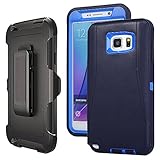 Galaxy Note 5 Case Defender,Harsel Belt-Clip Armor Shock Absorbing Heavy Duty Impact Resistant Full-Body Protective Cover Case w/Clear Screen Protector & Holster for Samsung Galaxy Note 5 (Navy)
