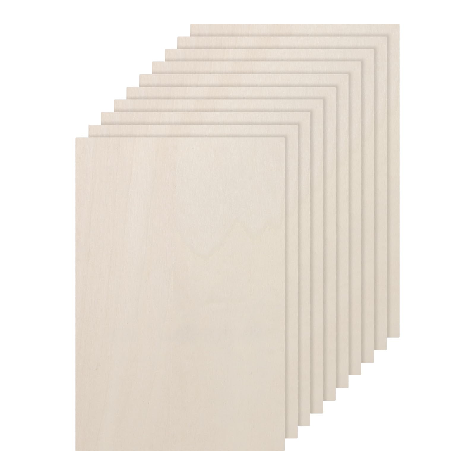 DMiotech 24 Pack 12 x 8 x 1/13 Inches 2mm Thick Wood Sheets Basswood Sheets Unfinished Plywood Squares Plywood for DIY Craft Laser Wood Burning Drawing