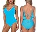 JULNN Women's Swimsuits Fashion One Piece Swimwears Halter Backless Sexy Bathing Suits Bikini