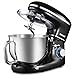 CHULUX Electric Stand Mixer, 1560W Tilt-Head Kitchen Electric Food Mixer, 6.5Qt Stainless steel Bowl, 6 Speed Control, Dough Hook, Whisk, Beater, Splash Guard, for Cake, Bread, Salad