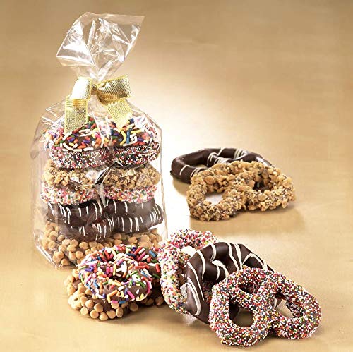 ASHER’S CHOCOLATES, CHOCOLATE COVERED PRETZELS GIFT BASKET, HOLIDAY ASSORTMENT OF CANDY, SMALL BATCHES OF KOSHER CHOCOLATE, FAMILY OWNED SINCE 1892, IMPROVED BOX DESIGN (MILK & DARK)