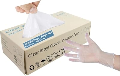 Prophylaxis Thixotropic 100ct Large Clear Vinyl Disposable Gloves Food Catering