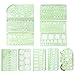 11 Pack Drawings Templates Technical Stencils Measuring Template Plastic Geometric Rulers for Art,Office,School and Engineering
