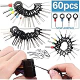 Vignee Terminal Removal Tool kit,60pcs Pins Terminals Removal Tools for Car Pin Extractor Electrical Wiring Crimp Connectors Key Extractor Connector Depinning Tool Set