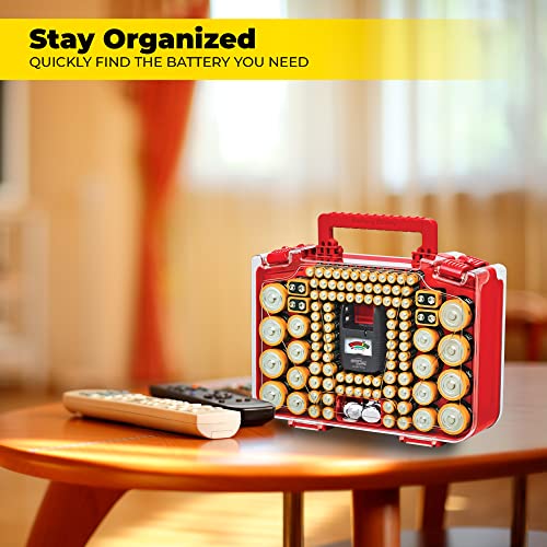 Ontel Battery Daddy Smart Battery Organizer Storage Case with