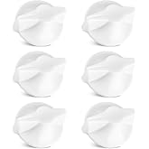 2-Pack White Timer Switch Replacement Knob – 1" OD, 3/16" D-Shaft, Fits 146MT574 For Bathroom Fan, Heater, Exhaust