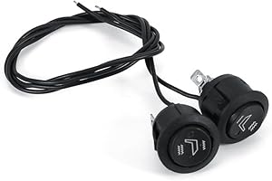 VGEBY 1 Pair Heated Seat Switch, Universal 12V 3 Pins Car Seat Heater Switch Hi/Low/Off Round Rocker Control