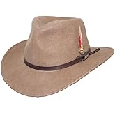 Scala Classico Men's Crushable Felt Outback Hat