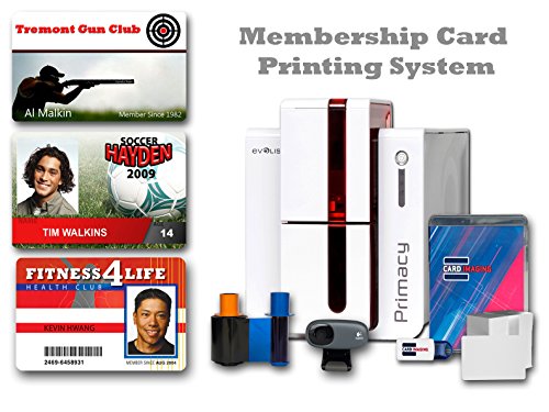 Club Membership ID Card Printer System & Supplies Bundle with Card Imaging Software