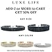 LuxeLife Black Rhinestone Choker 8 Row Women’s Crystal Necklace Diamond Collar with 5