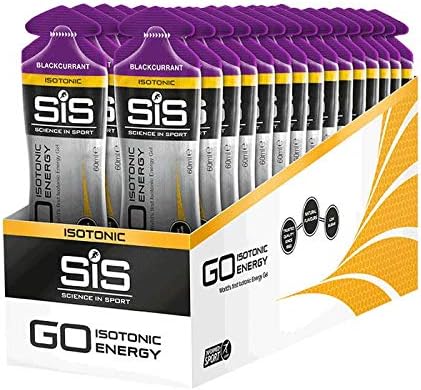 Science In Sport GO Isotonic Energy Gels, Running Gels with 22g Carbohydrates, Low Sugar, Blackcurrant Flavour