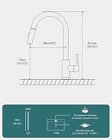 APPASO Black Kitchen Tap with Pull Out Spray 2 Modes 360° Swivel 304 Stainless view 6