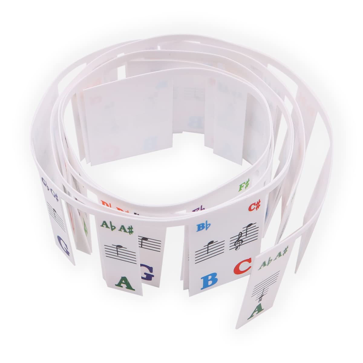 ANCLLO Removable Piano Keyboard Note Labels Piano Key Music Notes Letter Label without Stickers for 88-Key Full Size Comes with Box