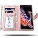 AMOVO Case for Galaxy Note 9 [2 in 1] Samsung Galaxy Note 9 Wallet Case [Detachable] [Wrist Strap] [Card Slot] [Kickstand] Note 9 Flip Case with Gift Box Package (Note 9, Rosegold)
