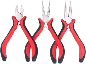 Amazon.com: LiQunSweet - Juego de 3 alicates de joyería con corte lateral,  alicate de nariz plana, equipo de herramientas para manualidades y joyería  Kit de herramientas para hacer joyas DIY : Herramientas