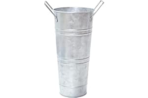 HELLORSO Stand Holder Rack, Entryway Freestanding Umbrella or Flowers Bucket for Canes Walking Sticks, Metal Umbrella Rack Space Saving Organizer, Home Office Decor (Black) (White-2)