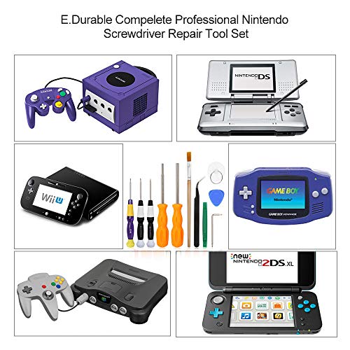 UPDATED Triwing Screwdriver Set, E·Durable Professional GameBit Tool Kit for Nintendo Game Cartridge - Nintendo Switch 3DS Wii WiiU NES SNES DS Lite GBA Gamecube,ETC (Gamebits Set 1) - Thumbnail 6