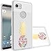 TOPNOW for Google Pixel 2 XL Case, [Anti-Scratch PC + Shockproof Anti-Drop Soft TPU] Advanced Printing Pattern Phone Cases Glossy Drawing Design Cover for Google Pixel 2 XL(Colorful Pineapple)