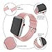 Blueauty for Apple Watch Band 42mm Carbon Fiber iwatch Band Replacement Strap with Stainless Metal Clasp for Apple Watch Series 3 Series 2 Series 1 - Pink