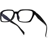 SODQW Designer Blue Light Blocking Glasses for Women Square Frame Anti Glare Reduce Eyestrain Computer Eyeglasses