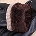 Mens Touchscreen Texting Winter PU Leather Gloves Driving Outdoor Long Fleece Lining (9.5, Black)