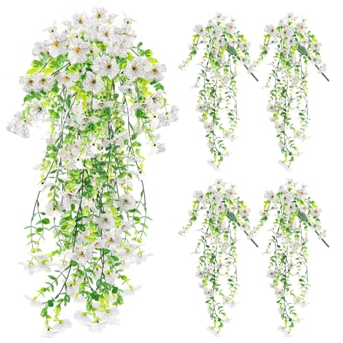 DYMEILY Artificial Fake Hanging Flowers Plants