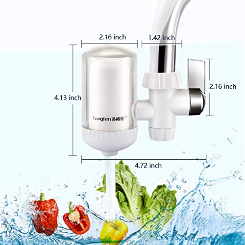 Faucet Water Filter Faucet Mount Purifier Tap Water Filter for Kitchen Bathroom - Thumbnail 2