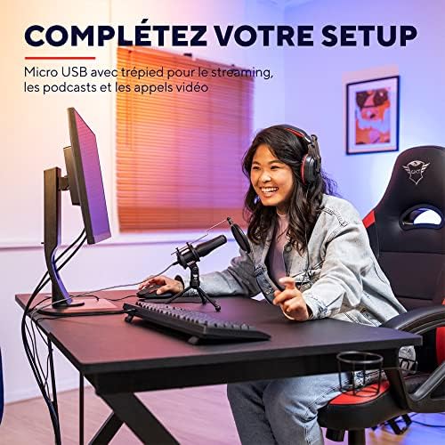 Mantis Micro Streaming USB, Microphone Professionel Gamer, Noir