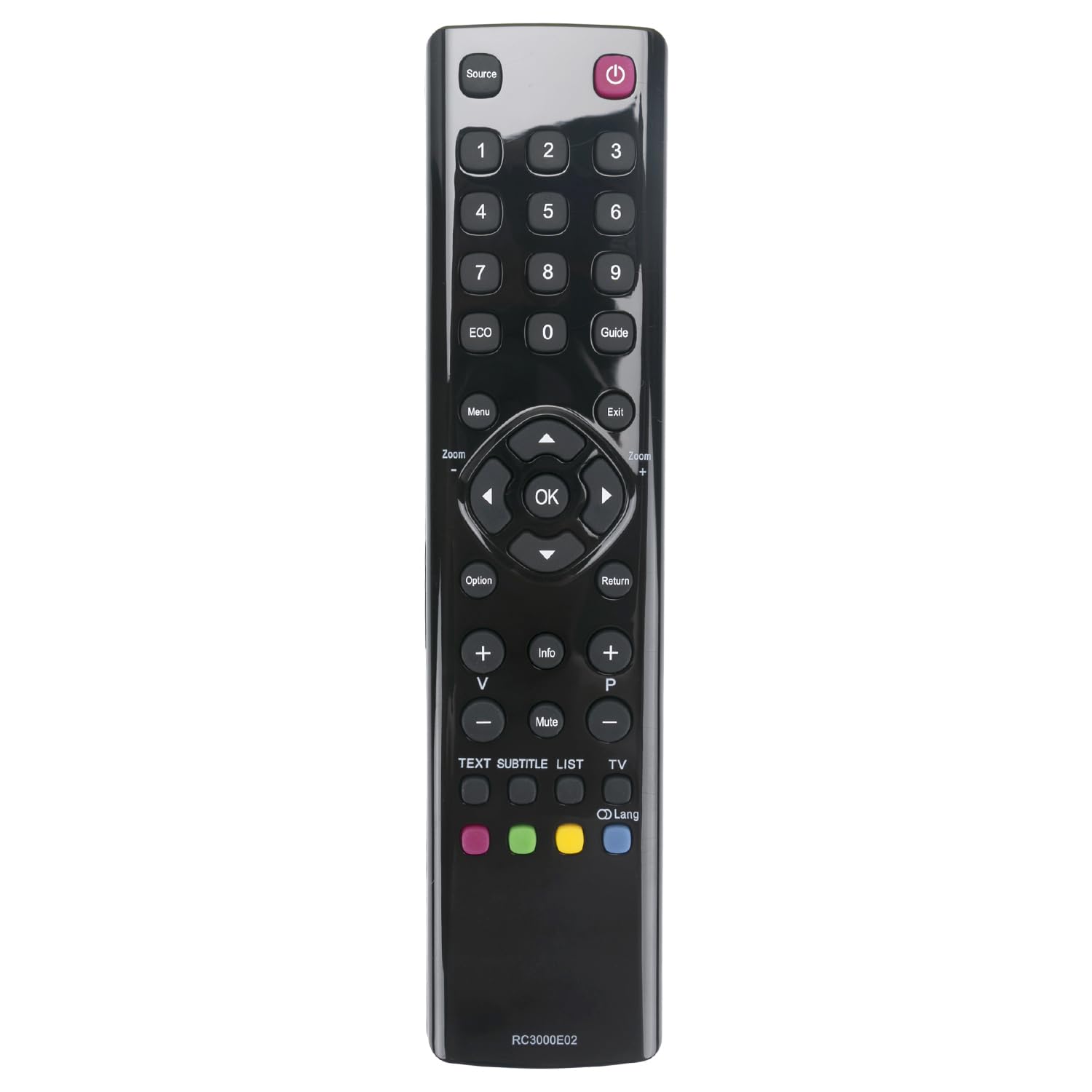 AULCMEET Replacement Remote Control RC3000E02 Sub RC260JEI1 Fit for TCL LED TV L20D2700 L32D2700 L40D2700 L24D2700 L28D2700 L48D2700 L55D2700 L50D2700 RC300 F40B3913 40DD420 L24E4133F/G