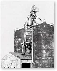 YKing1 Impresiones de Carteles de silos rústicos Contenedores de Grano