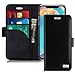 iPhone X Case, iPhone X Wallet Case, FYY [Genuine Leather] Handmade [RFID Blocking] Wallet Case with [Kickstand Function] for iPhone X (2017) Black