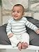 L'ovedbaby Unisex-Baby Newborn Organic Long-Sleeve Bodysuit, Seafoam Stripe, 6-9 Months