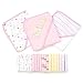 Spasilk 23-Piece Essential Baby Bath Gift Set - Hooded Baby Towels & Washcloths - Newborn Boy or Girl - Baby Shower Gift, Pink primary