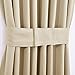 NICETOWN Blackout French Door Curtain Side Panels for Privacy, Thermal Side Door Window Curtain Blind with Tie-Back (54 inches Width x 40 inches Length, Biscotti Beige, Sash Included, 1 Panel)