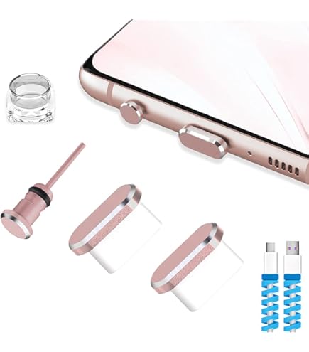 thumbnail interactive-video image 1 of USB-C Port Dust Plugs For IPhone 15/16 - 2 Aluminum & 2 Silicone Plugs With Cleaning Kit 1 of 5
