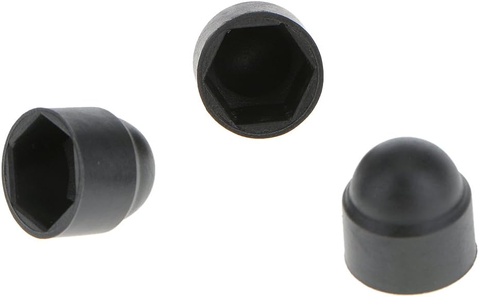 Homyl 100 Pieces Black Dome Nut/Bolt Cover Caps Nylon M6 10x13mm DIY & Tools Nuts