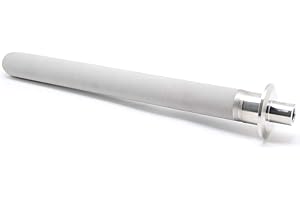 QiiMii Stainless Steel 1.5" Tri-Clamp Diffusion Stone, 2 Micron Aeration Stone, Carbonation Stone with 1/4" NPT CO2 inlet (12" Length, 1/4" Female NPT)