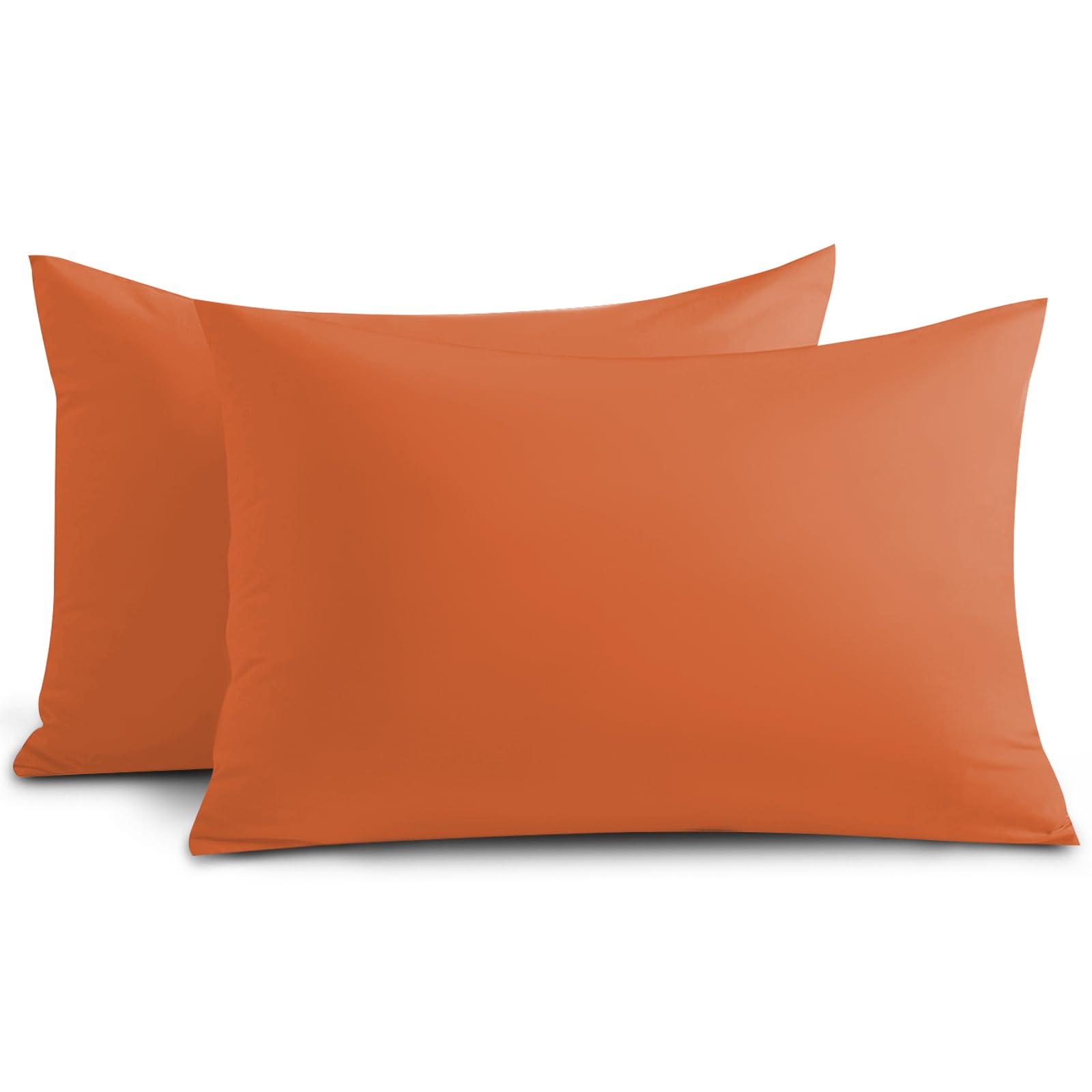 Yorkshire Bedding Rust Pillow Cases 2 Pack 100% Soft Brushed Microfiber Pillowcases with Envelope Closure- Fade & Stain Resistant Housewife Pillow Case 50 X 75 Cm