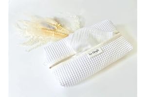 Zero Waste Handkerchiefs Eco Friendly Reusable | White | La Girafe Couture (Set of 12 Handkerchiefs + 1 Box)