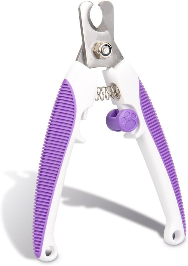 COLEMETER Dog Nail Clippers - Pet Nail Trimming Stainless Steel Blades with Safety Lock for Medium and Large Breeds