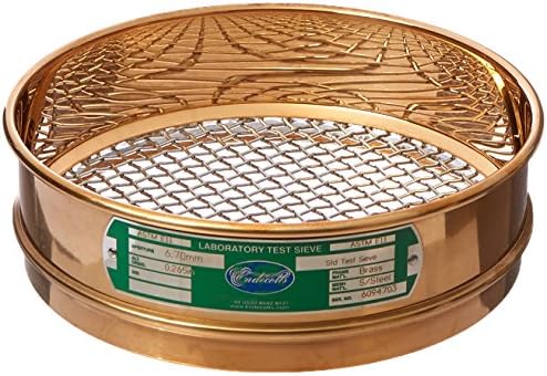 Verder008BAW6.70 Brass Sieves, ASTM E11:95 with Wire, 8" Diameter, 6.7 mm Aperture Size