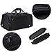 MIER 21Inch Sports Gym Bag with Wet Pocket Travel Duffel Bag for Men Women,Black