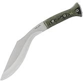 Condor Tool and Knife K-Tact Kukri Knife, 10-Inch Blade, Army Green Micarta | Convex 10-Inch 1075 Carbon Steel Blade Pairs With Full Tang, Army Green Micarta Handle &amp; Kydex Sheath With Leather Belt Loop.