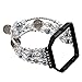 iGK Replacement Band Compatible for Fitbit Blaze,Metal Bracelet Jewelry Replacement Wristband with Metal Frame Compatible for Fitbit Blaze Pearl Gray Large
