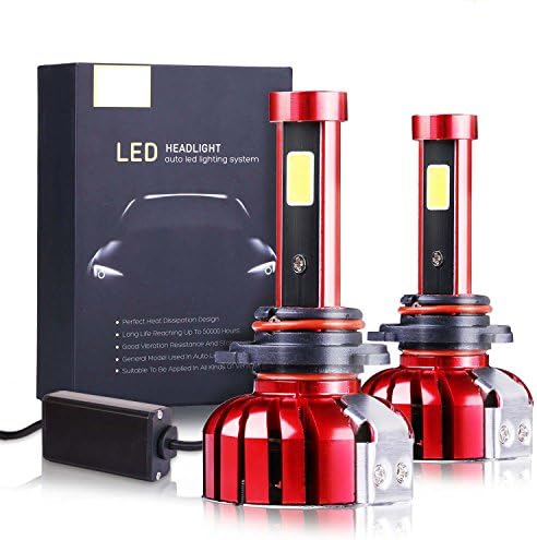 9005 (HB3, H10) LED Headlight Bulbs All-in-One Conversion Kit, 80W/ 8000 Lumens/ 6000K Cool White, 2 Pcs of Automotive COB LED Headlights Bulbs, 2 Yr Warranty