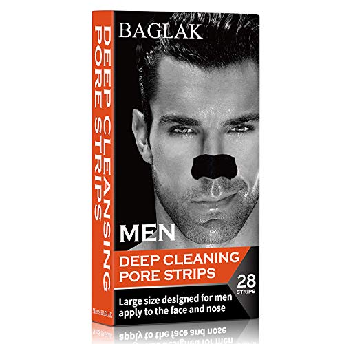 BAGLAK Blackhead Remover Pore Strips , 28 Men Charcoal Nose Strips for Blackhead Removal Oily Skin - Thumbnail 7
