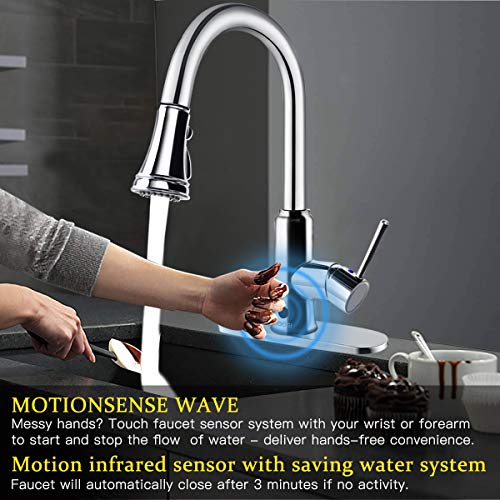 Touchless Kitchen Faucet,Soosi HandFree Sensor Single Lever Kitchen
