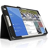 iGadgitz Premium Black PU Leather Folio Case Cover for Samsung Galaxy Tab S 8.4